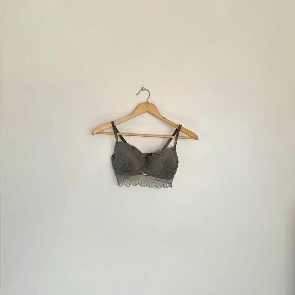 SALE! Khaki Green Danskin Lace Underwire Bra Size 34C EUC
